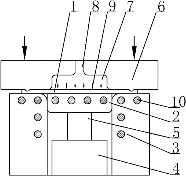Plate back press forming method utilizing displacement control mode