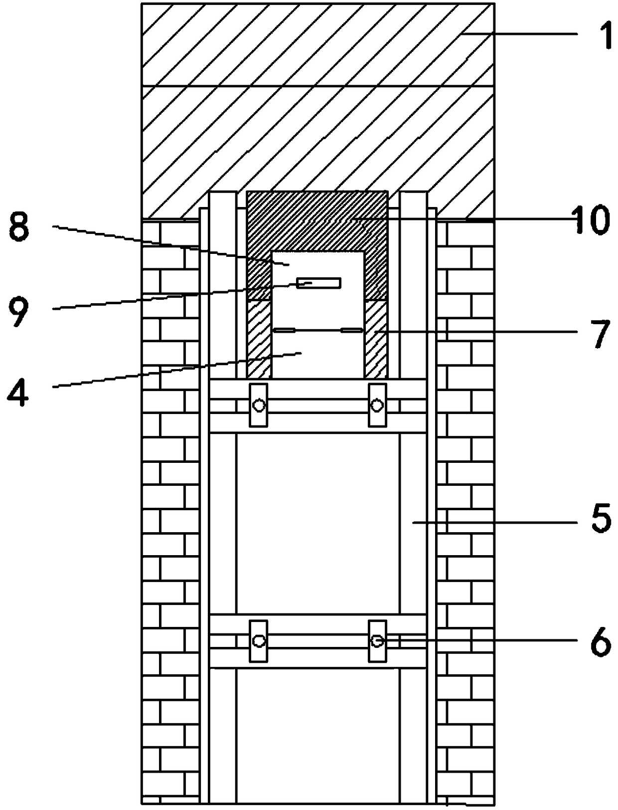 Construction technology of one-time molding of concrete pouring on top of construction column and construction device thereof
