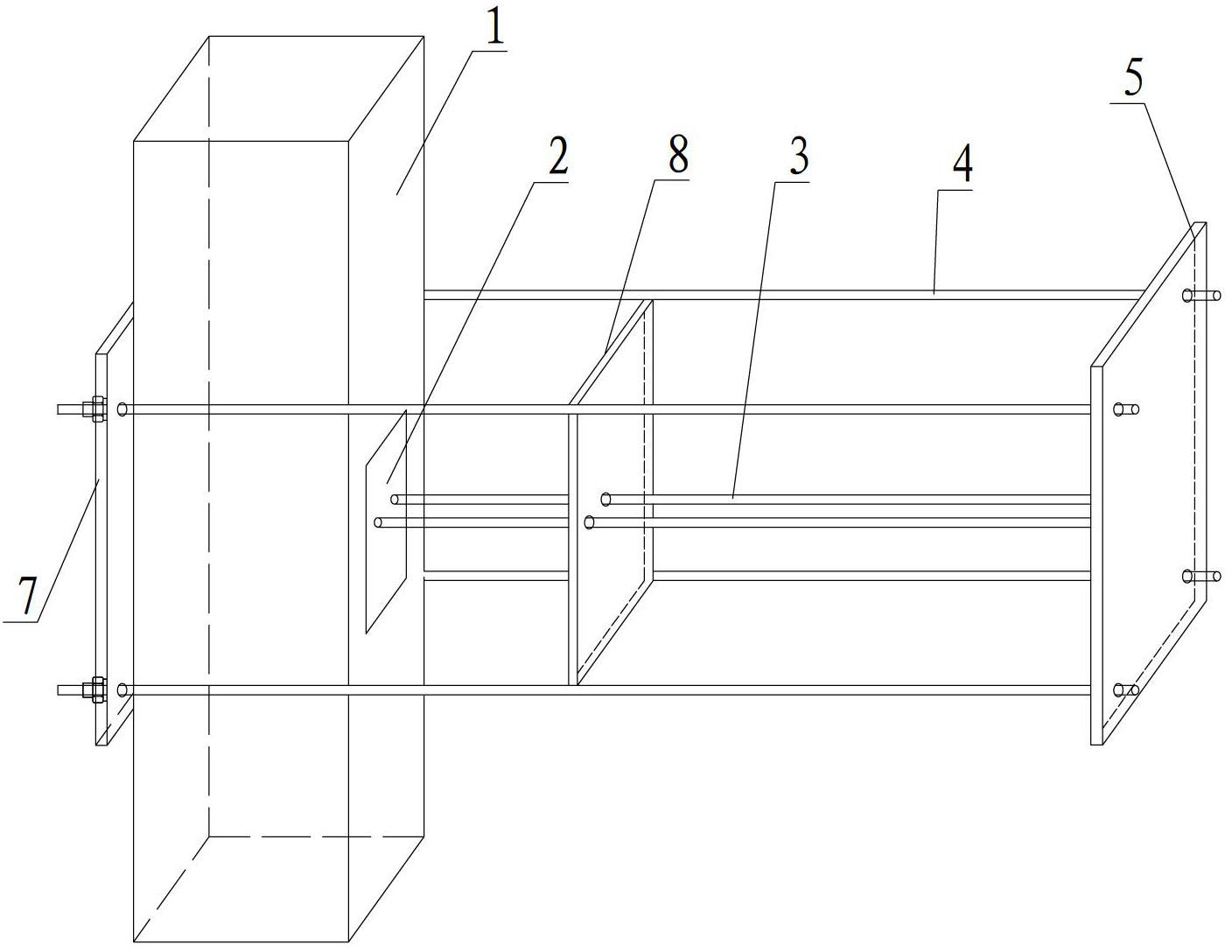 Stretching resistance detection device of curtain wall embedded part used for anchor plate construction after embedded