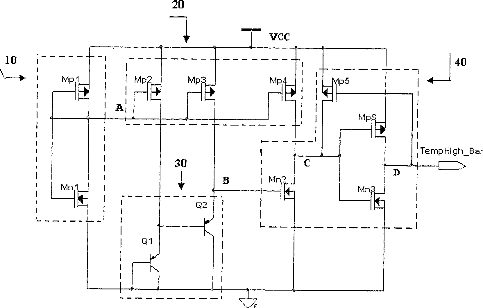 Temperature observation circuit