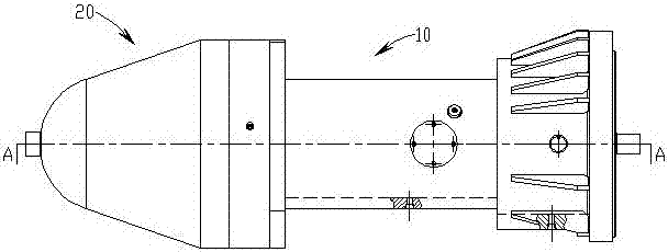 Cutting part of an internal spray roadheader