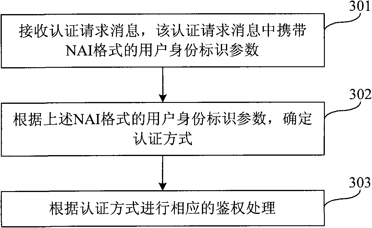 Method and system for authentication processing, 3GPP authentication authorization accounting server and user device