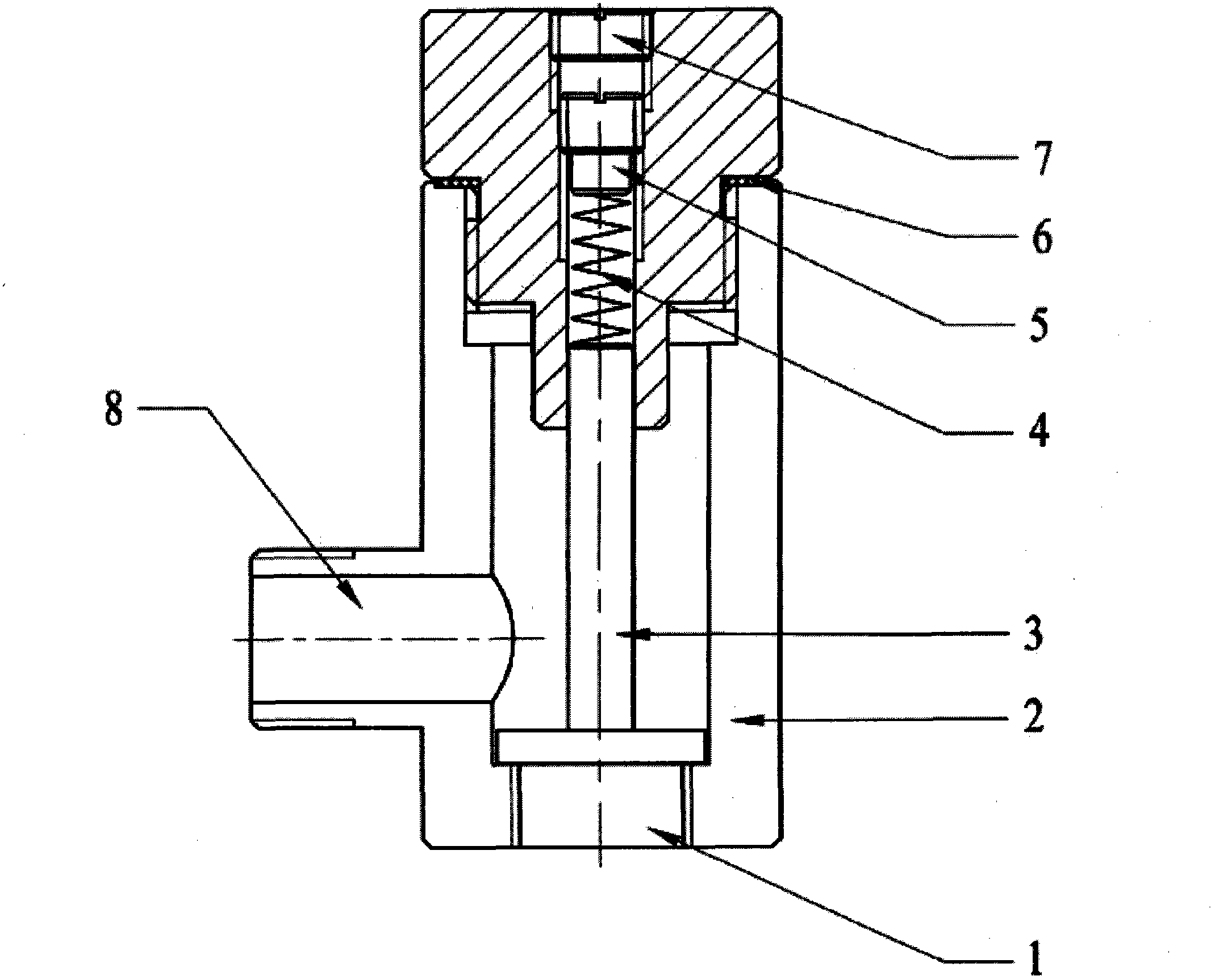 One-way automatic decompression valve structure for escape capsule