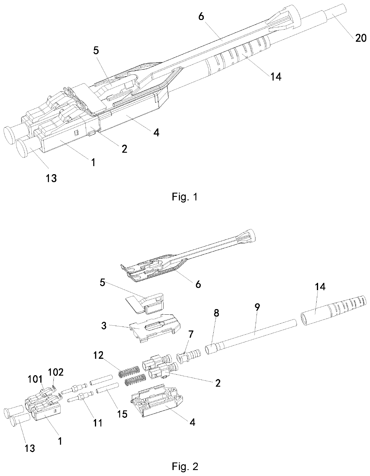 LC duplex connector