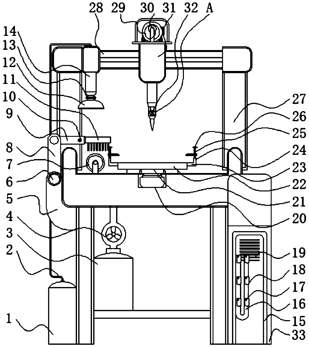 An intelligent carving device for collecting wood chips for wood tools