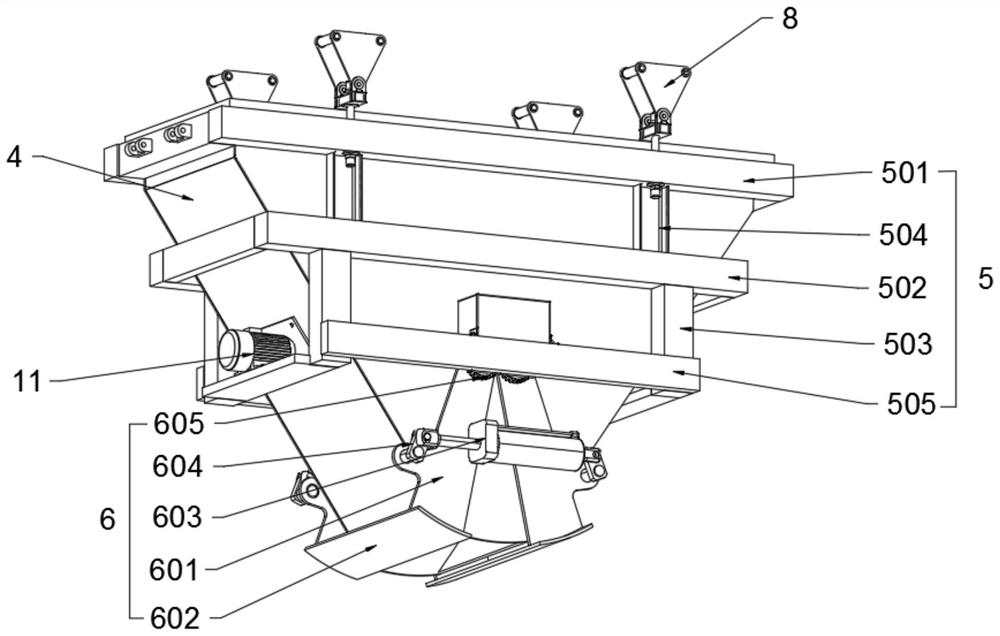 Concrete pouring device for water conservancy project