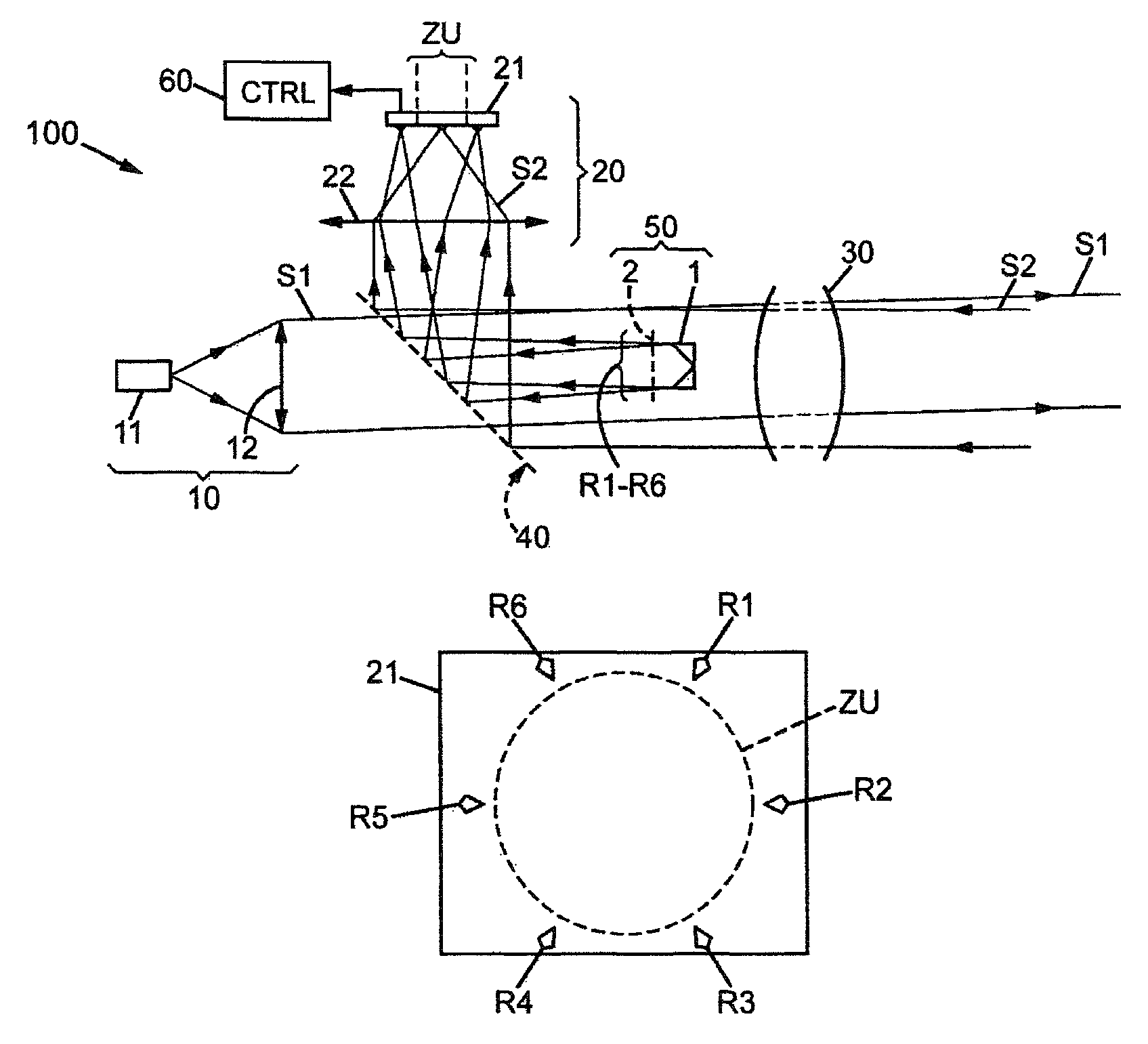 Optical transceiver assembly with transmission-direction control