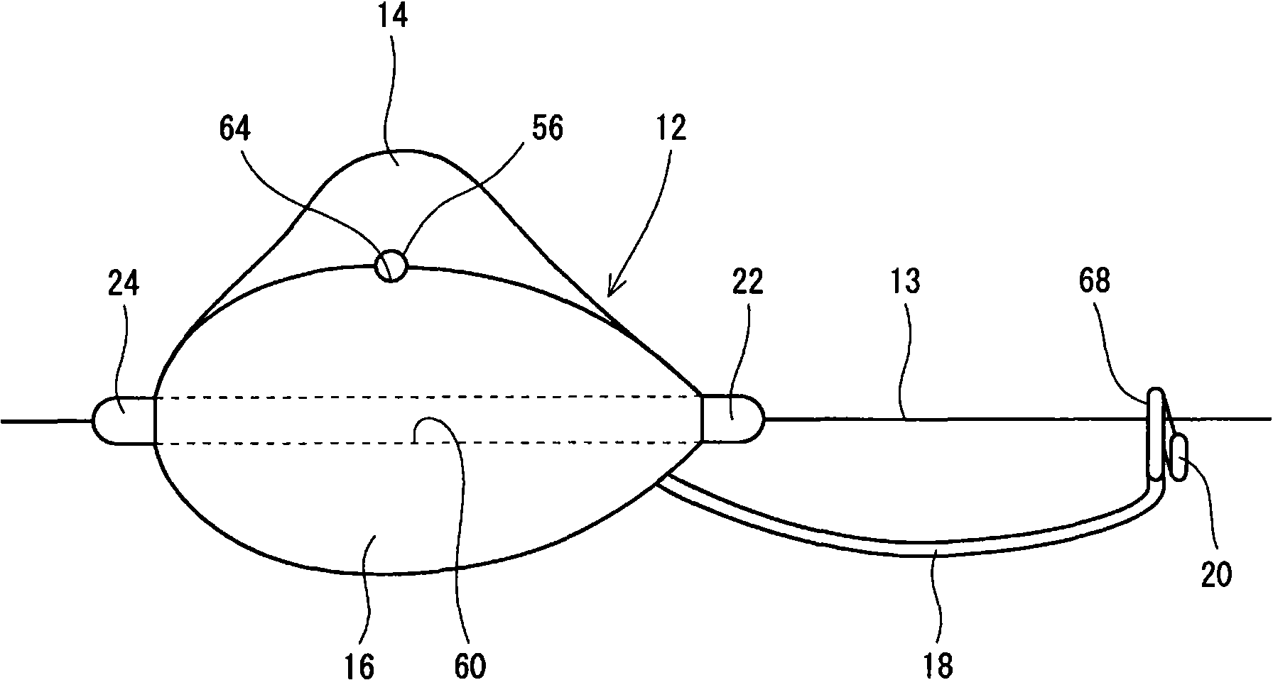 Dropping type float with balance arm function