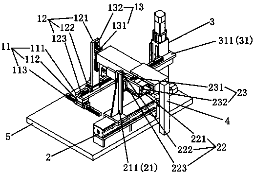Three-shaft linkage device