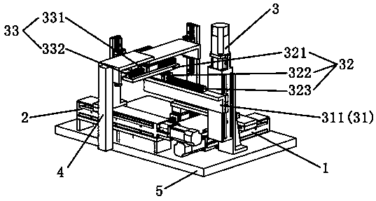 Three-shaft linkage device