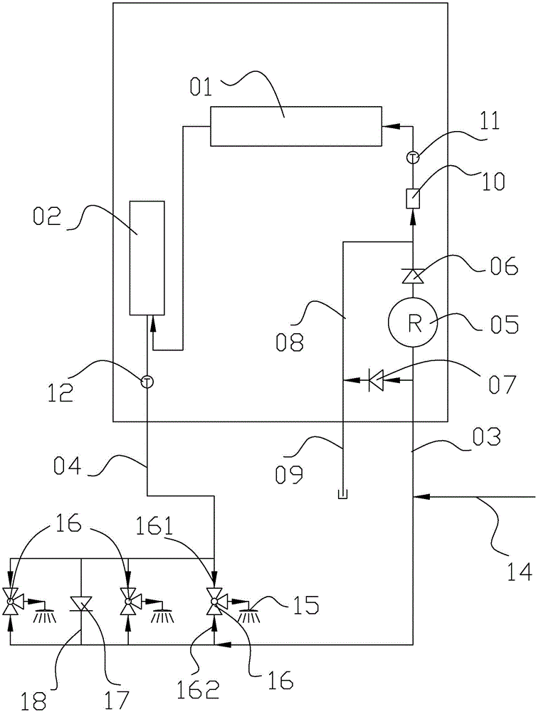 Gas water heater, control method thereof and waterway pipe network