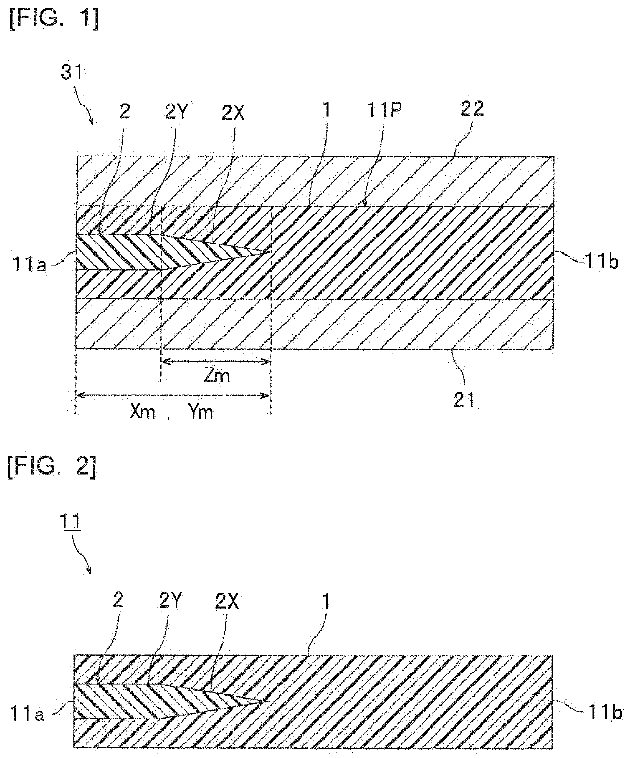 Laminated glass set and laminated glass structure