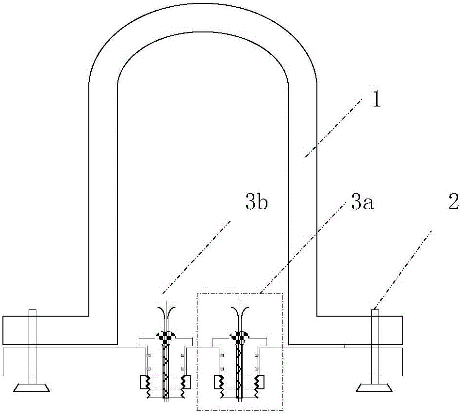 A multi-line lead-out device for a high-pressure vessel