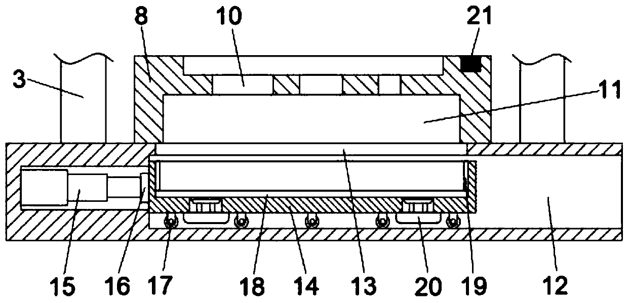 Stamping die for facilitating waste discharge