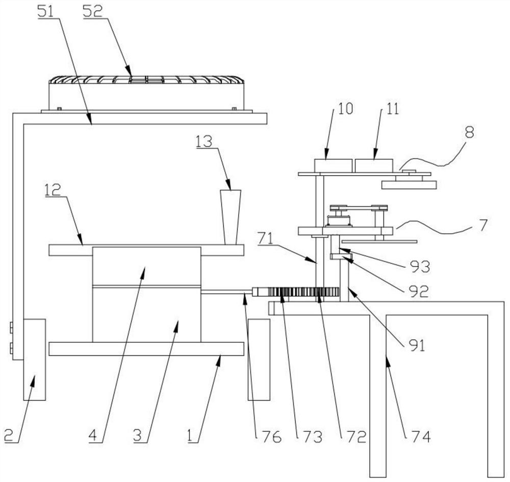 An automatic cooling and degating production line for battery fixing brackets