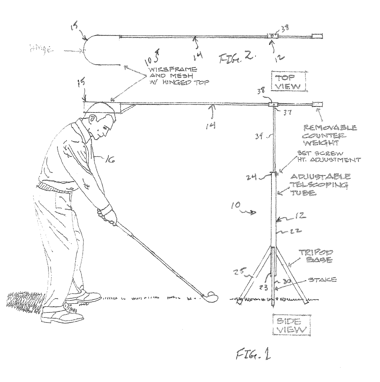 Head position golf swing training device