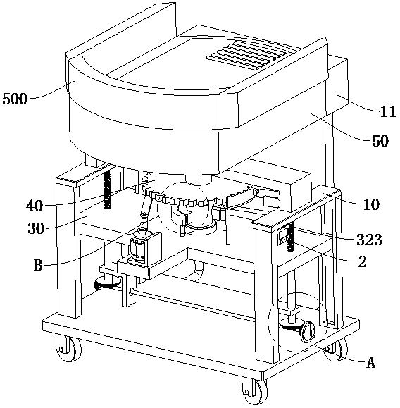 Auxiliary device and method for steering an object