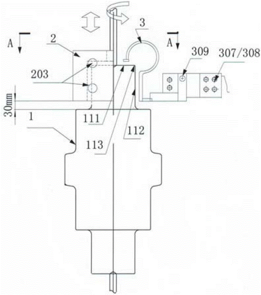 Quenching apparatus used for excavator supporting wheel shaft head and shaft neck portion