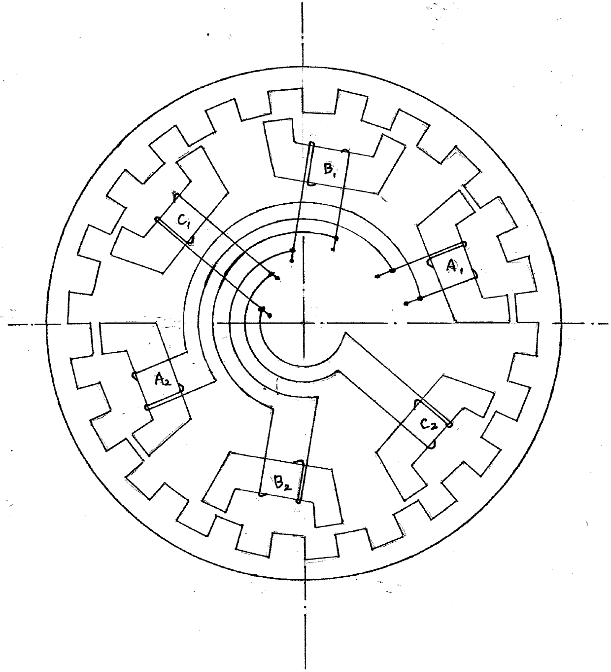 Numerical control stepping rotating wheel