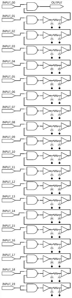 NAND gate tree structure