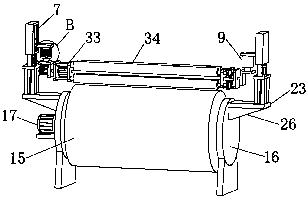 Film surface substance treatment device for film winding