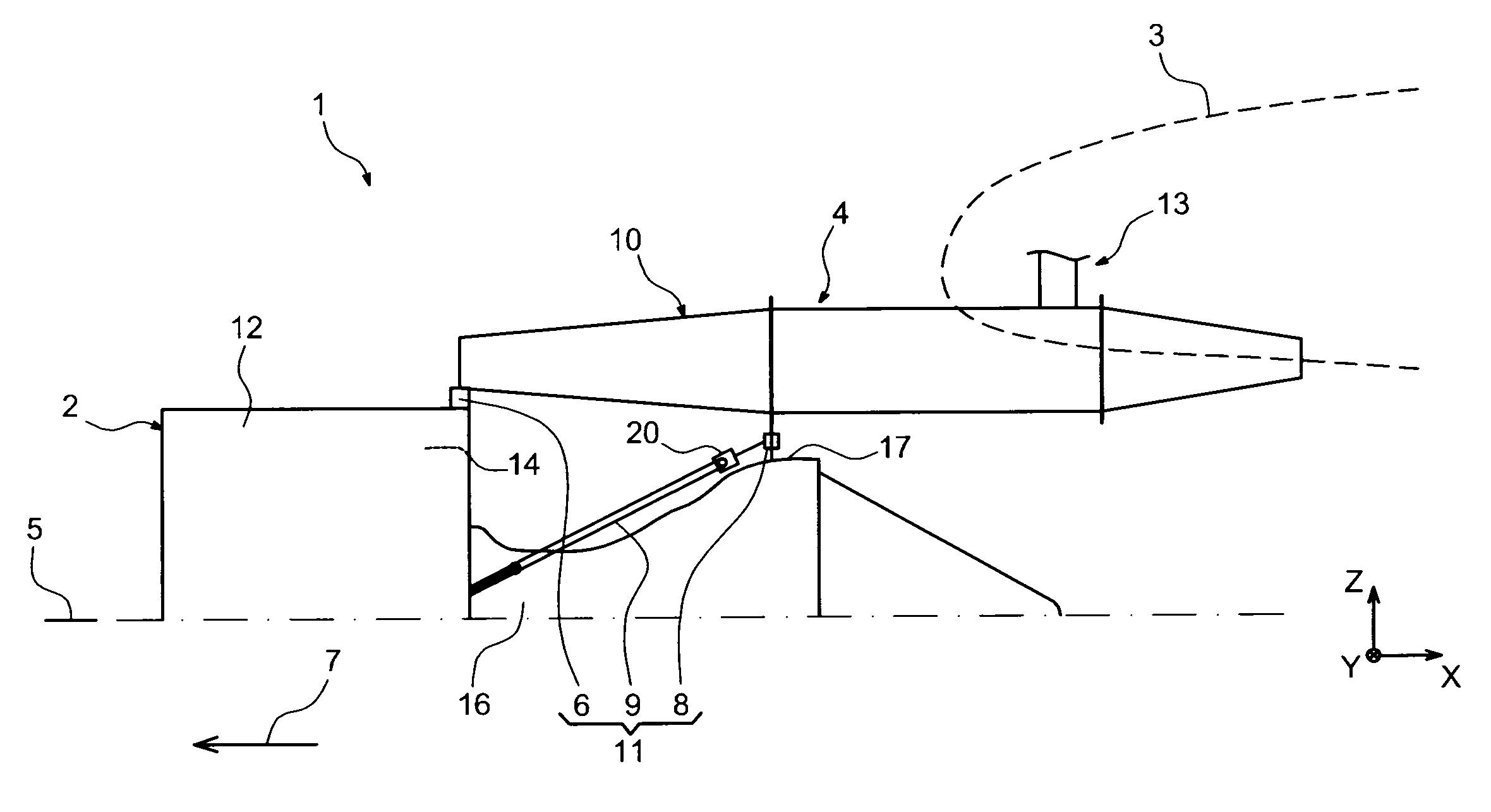 Aircraft engine attachment pylon comprising a box with a circular or elliptical shaped section