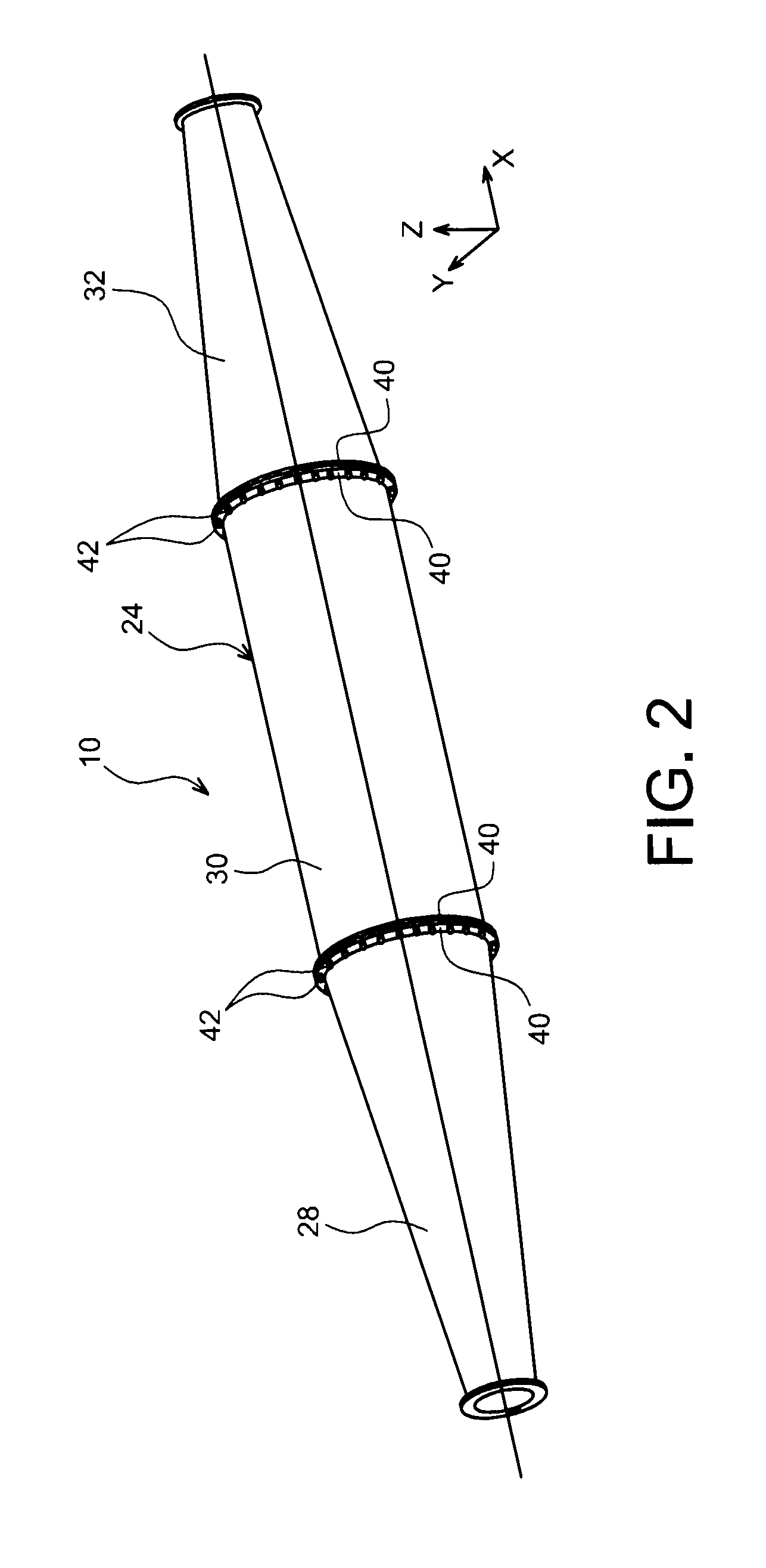 Aircraft engine attachment pylon comprising a box with a circular or elliptical shaped section