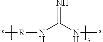 Method for producing polyguanidines