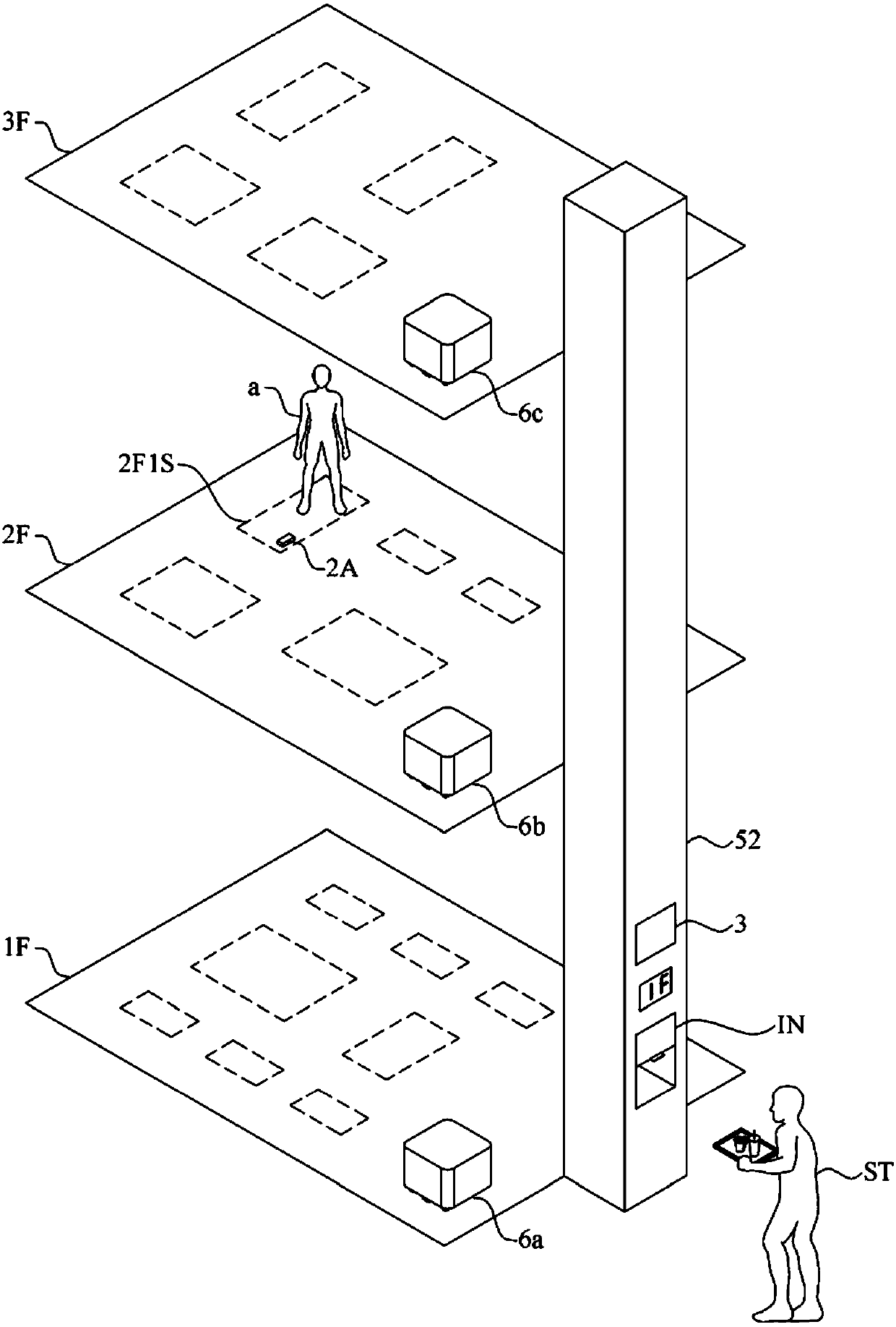 Multi-floor meal delivery system