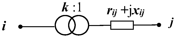 Rectangular coordinate newton method power flow calculation method based on improved jacobian matrix