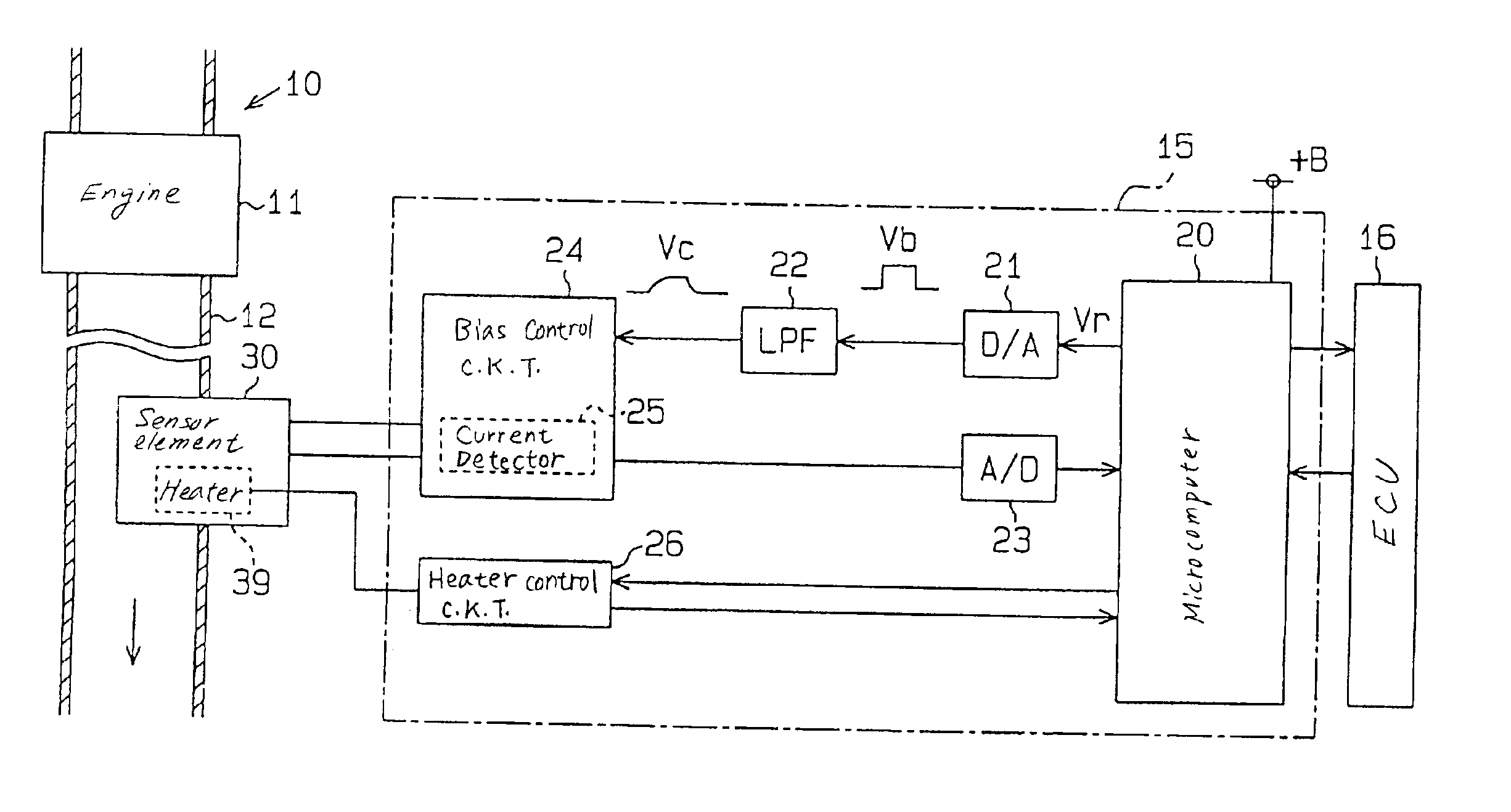Power supply control system for heater used in gas sensor