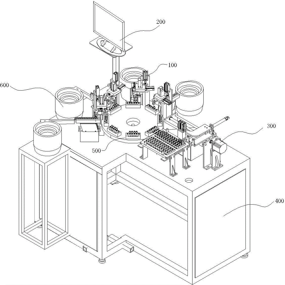 Automatic soundbox knob assembling machine