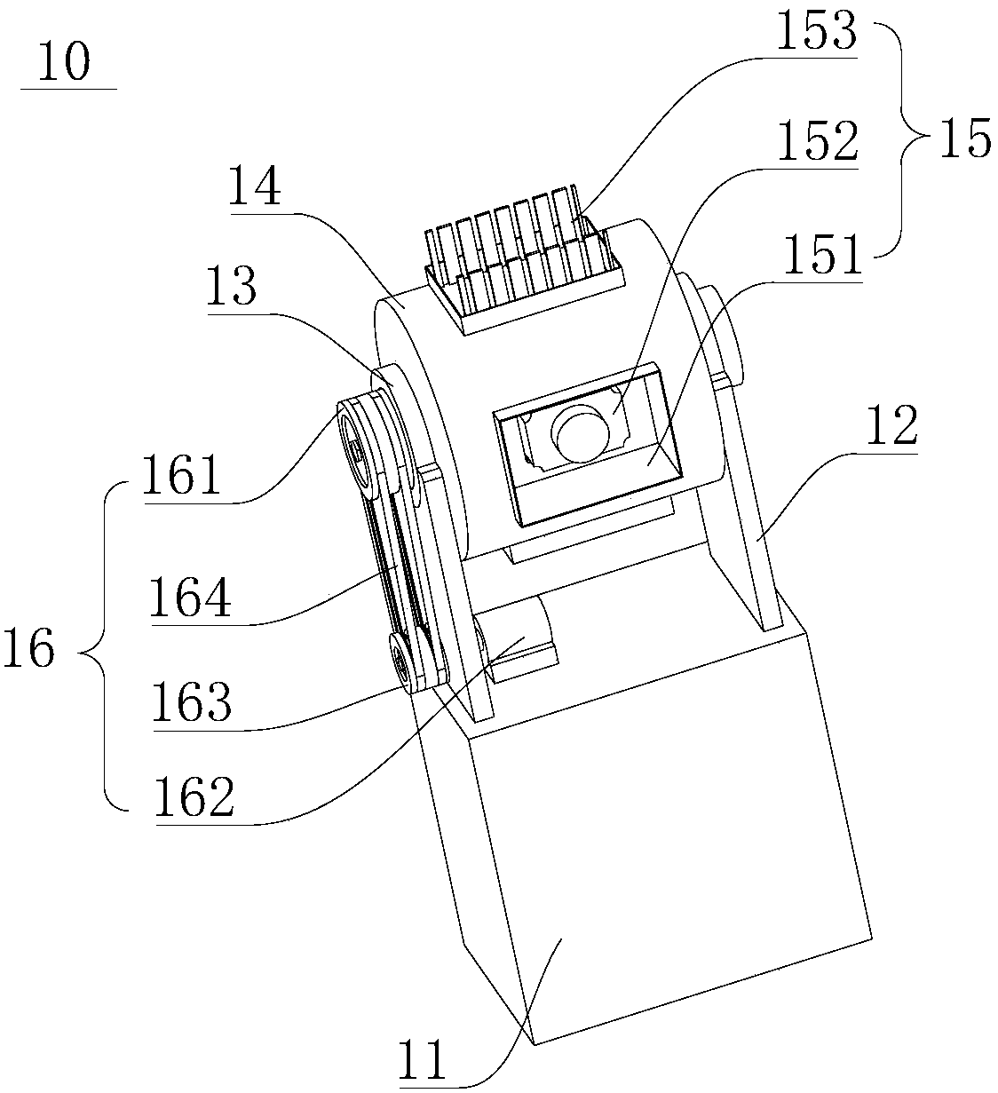 Battery replacing mechanism of shared automobile chassis