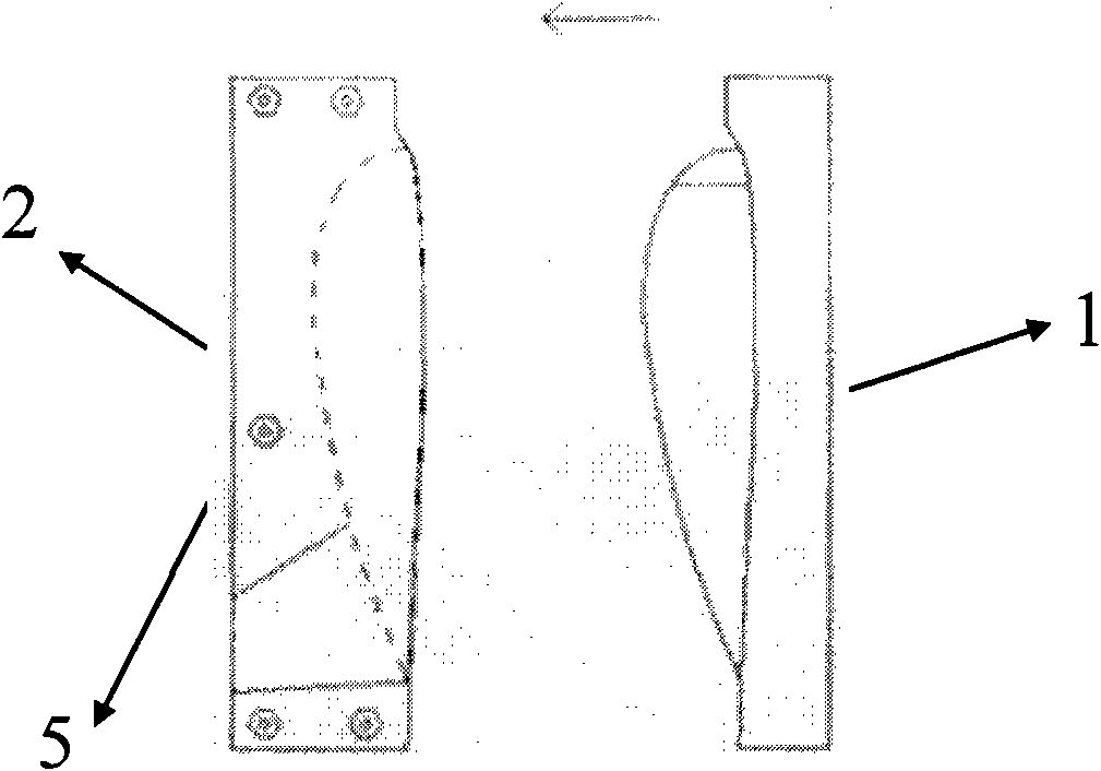 Integrative solidifying and molding method of minitype unmanned aerial vehicle body and vertical fin and solidifying mold thereof