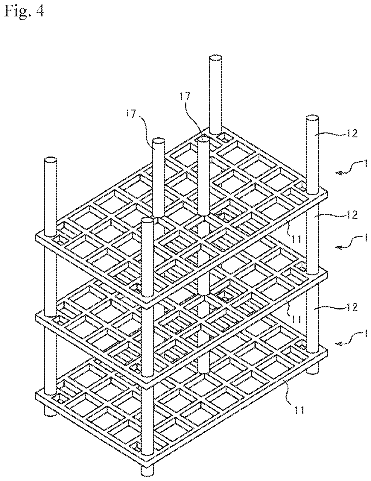 Heat-treatment tray member and heat-treatment stacked structure