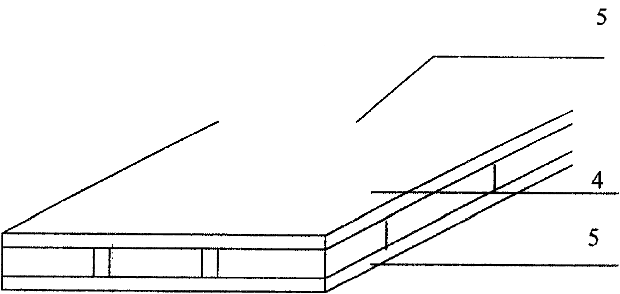 Wood composite floor and production method therefor