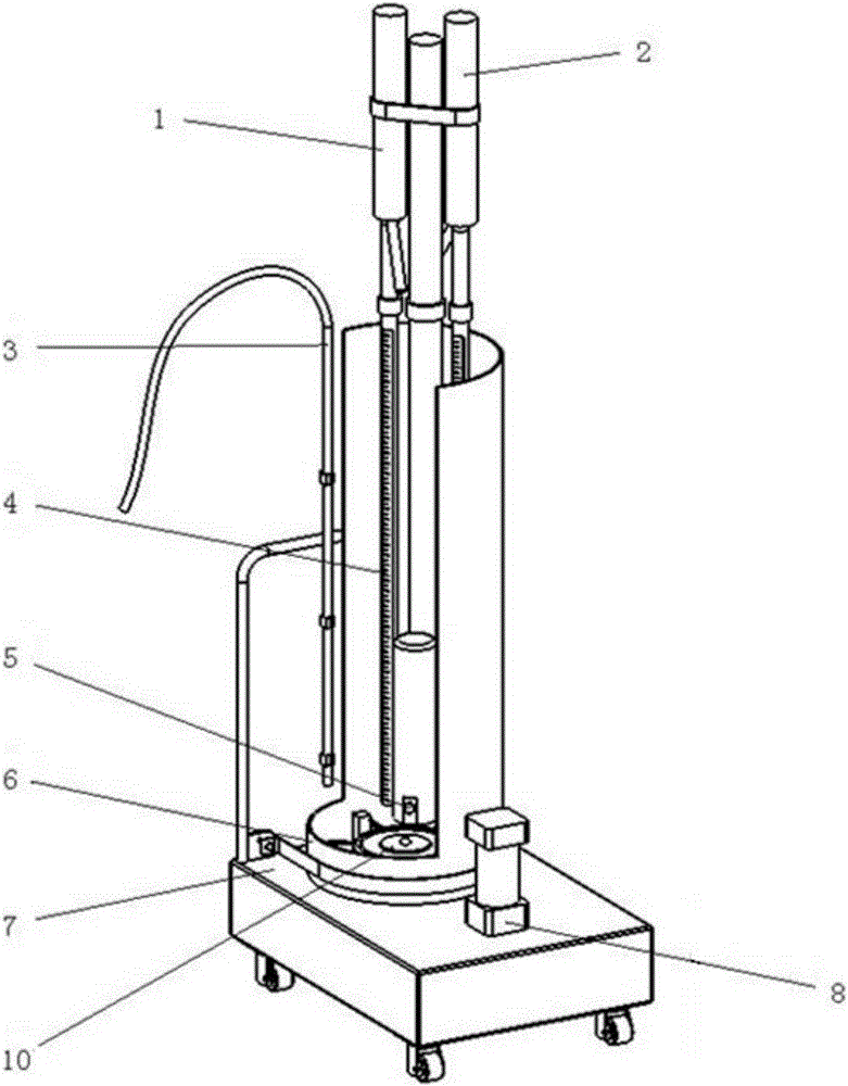 Large-size movable suspended matter section high-resolution measurement and slidable sampling device