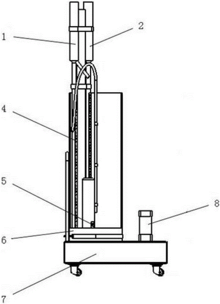 Large-size movable suspended matter section high-resolution measurement and slidable sampling device