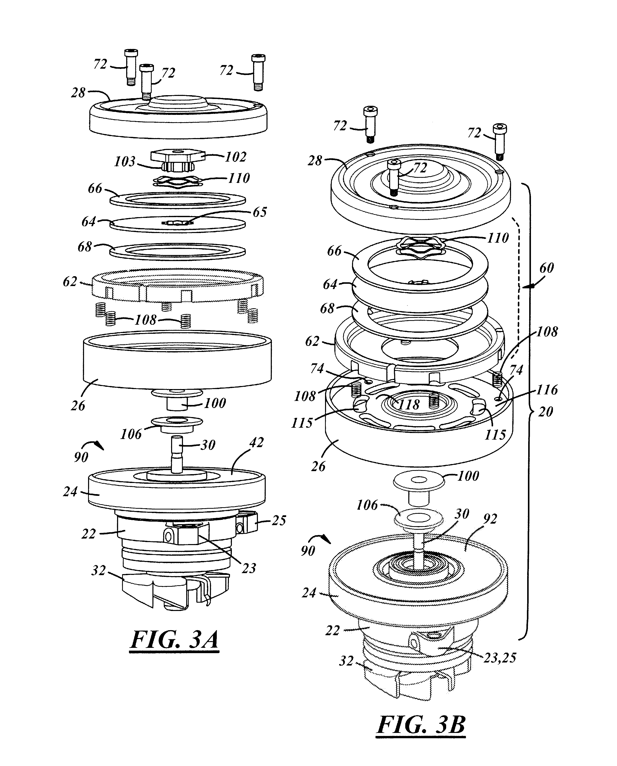 Fail-safe dry friction clutch for a coolant pump