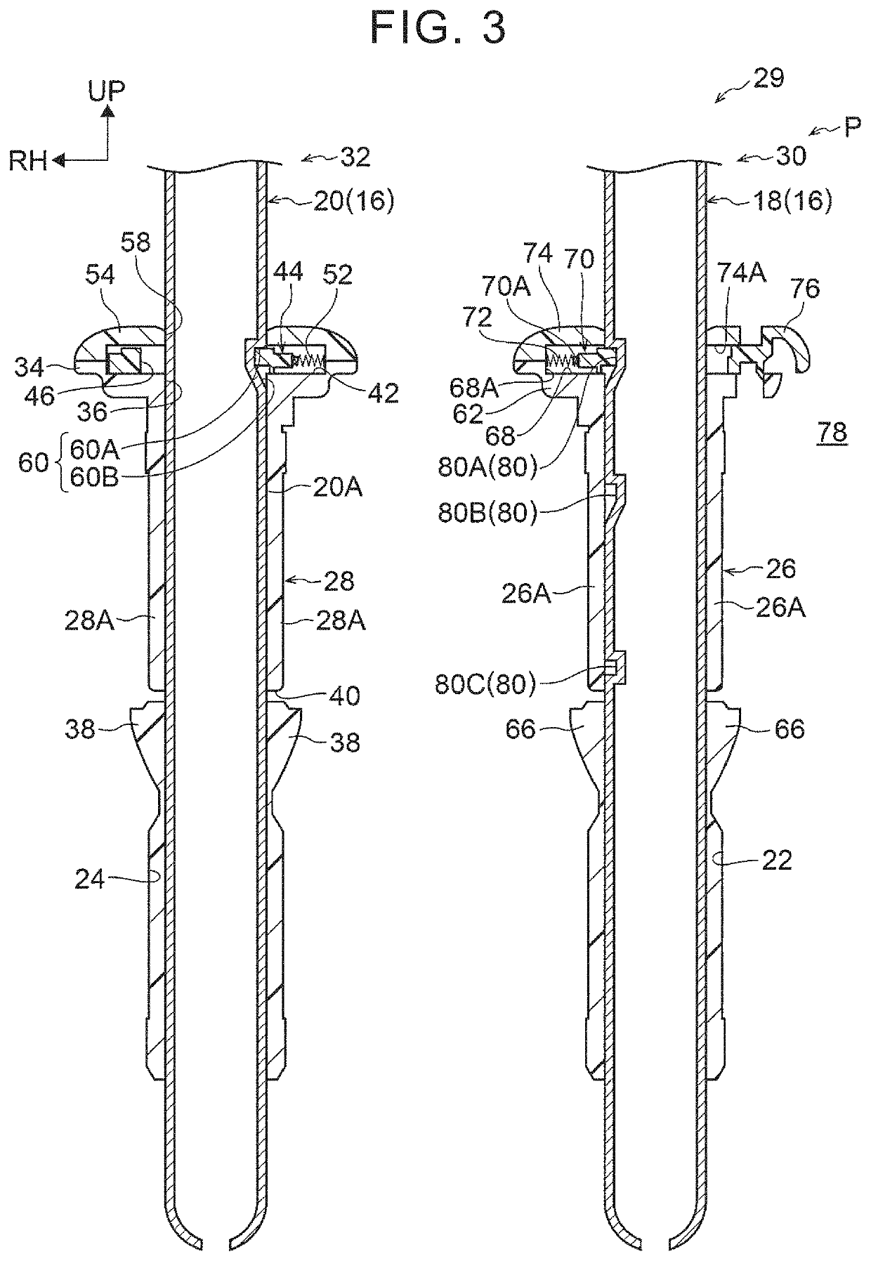 Headrest level adjustment mechanism