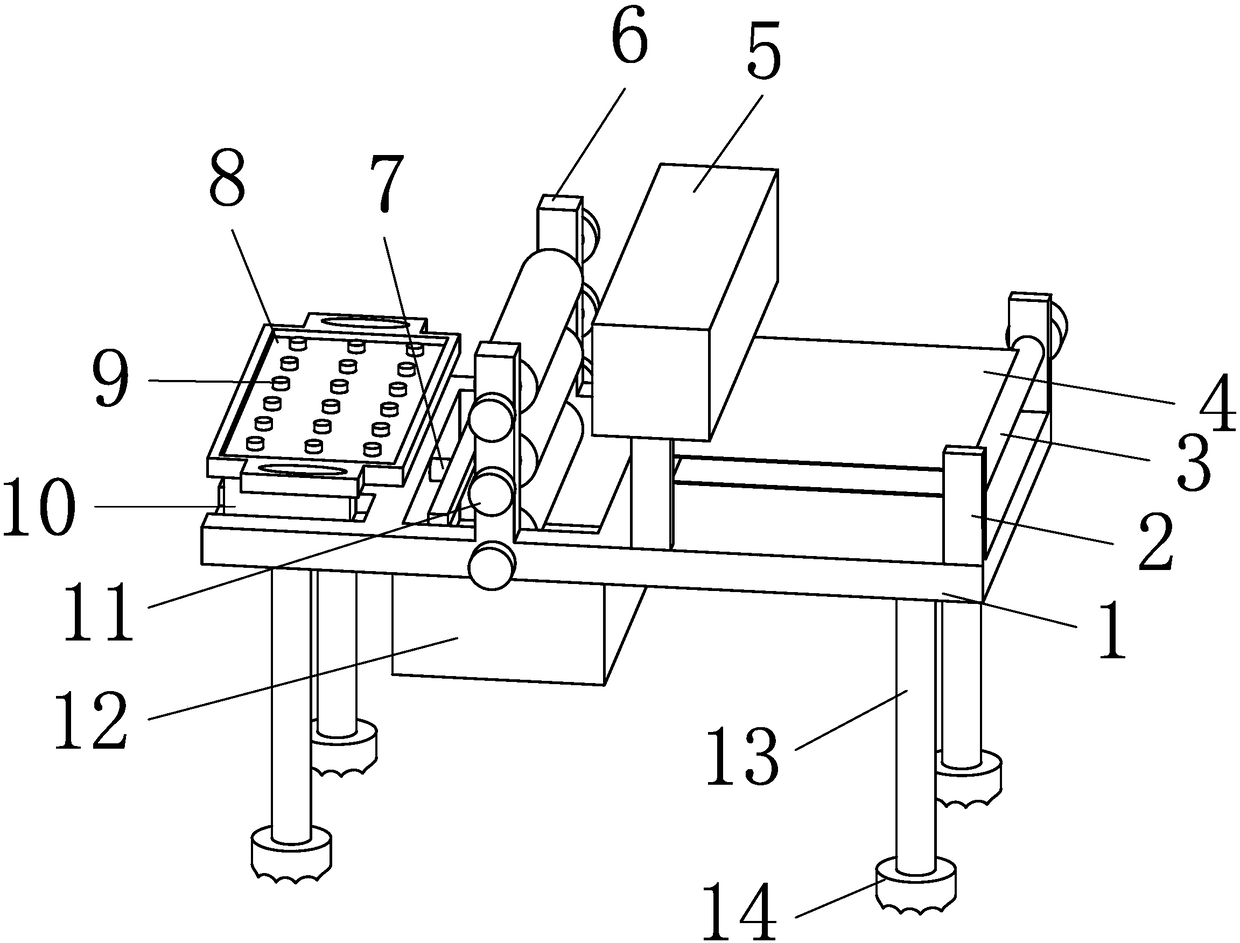 Spraying device for applying glue to corrugated paper boards