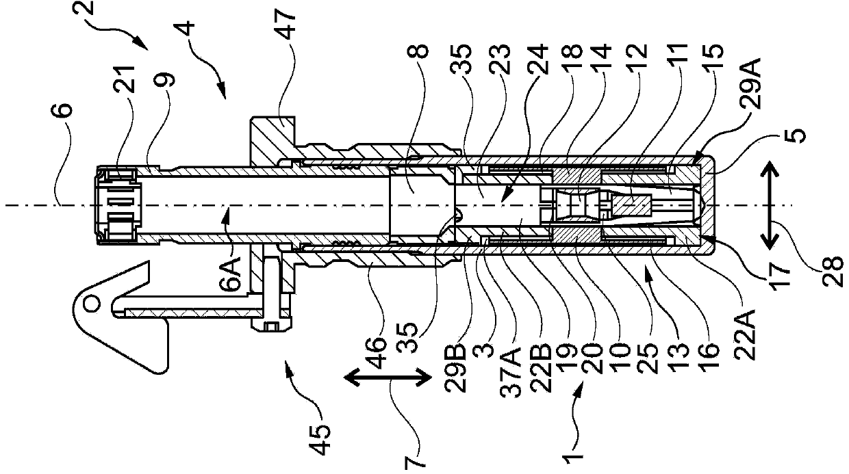 End bearing unit for spindle bearing device, spindle bearing device and textile machine