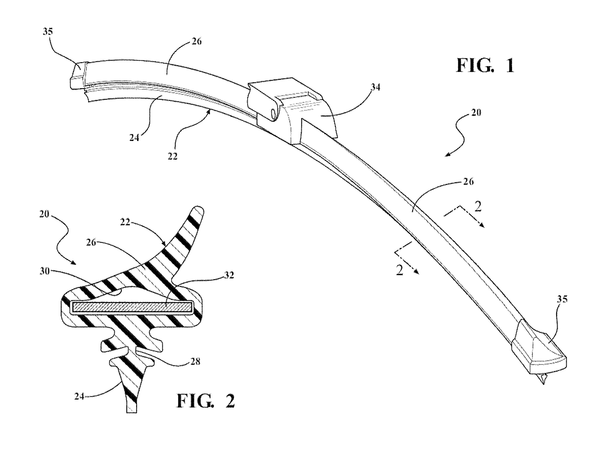 Rubber wiper blade element with friction reducing agent that continuously migrates to the surface