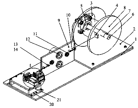 Automatic winding device for aluminum wire of molten steel sampler