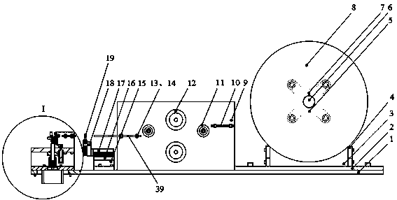 Automatic winding device for aluminum wire of molten steel sampler