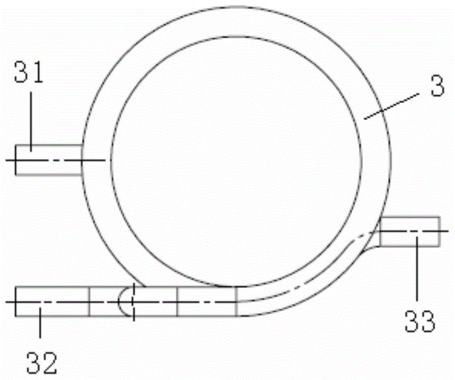 A tail gas treatment device for a decompression diffusion system