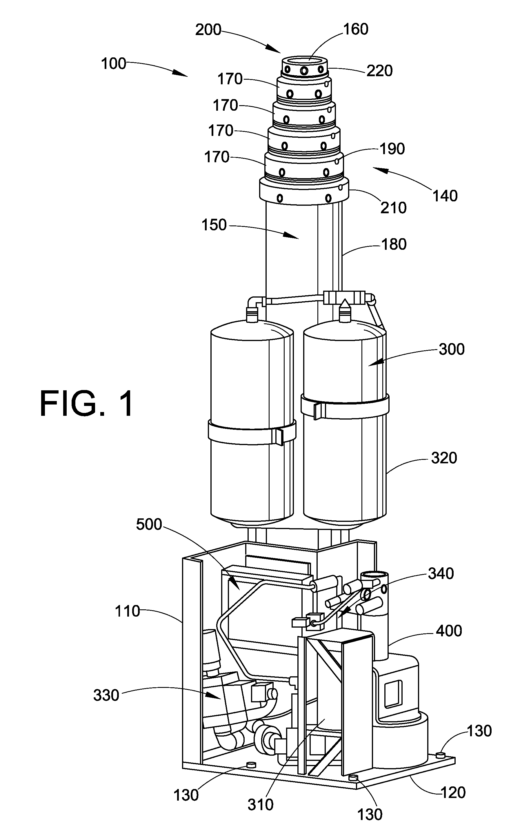 Rapid deployment and retraction telescoping mast system