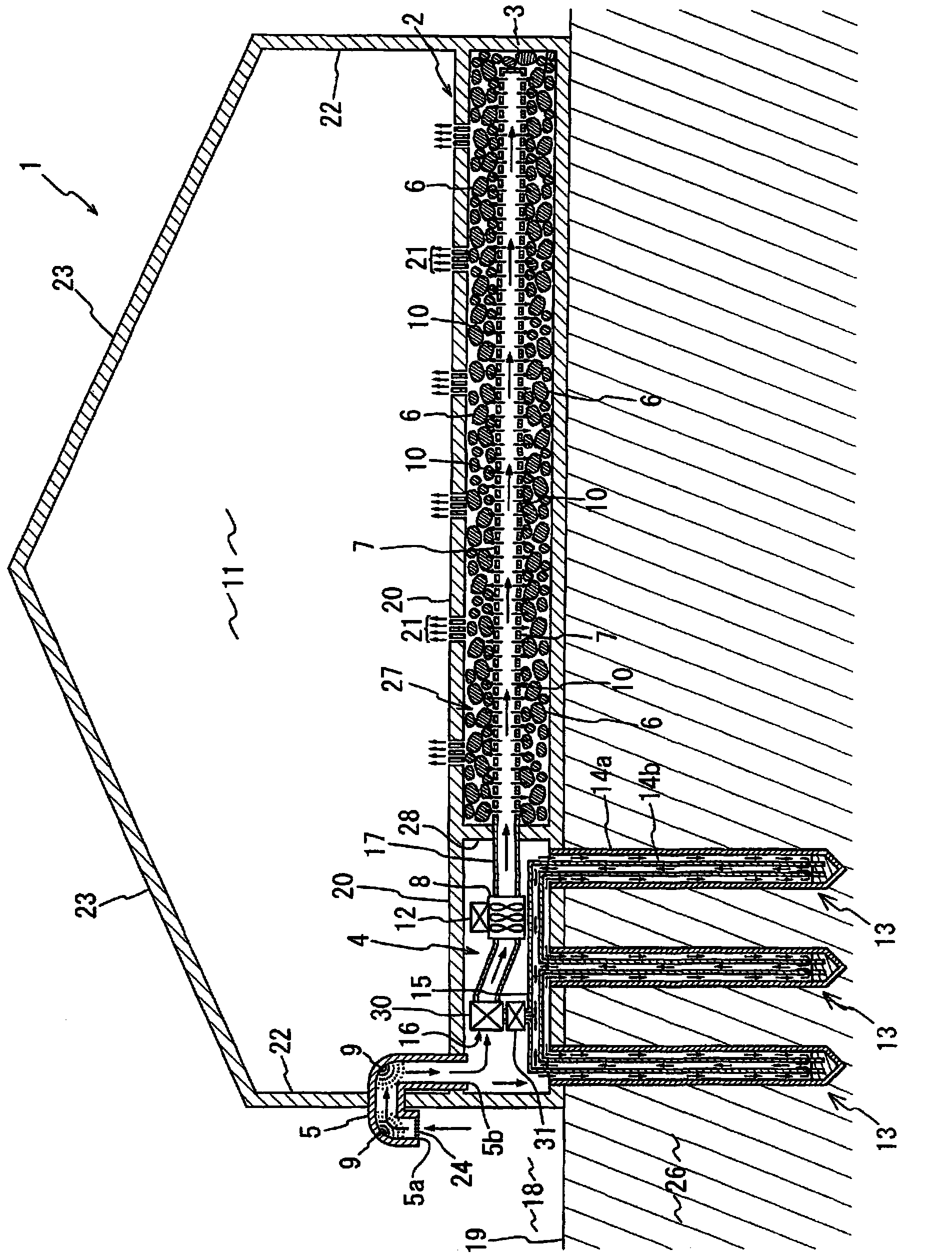 Air-conditioning system utilizing natural energy and building using the same