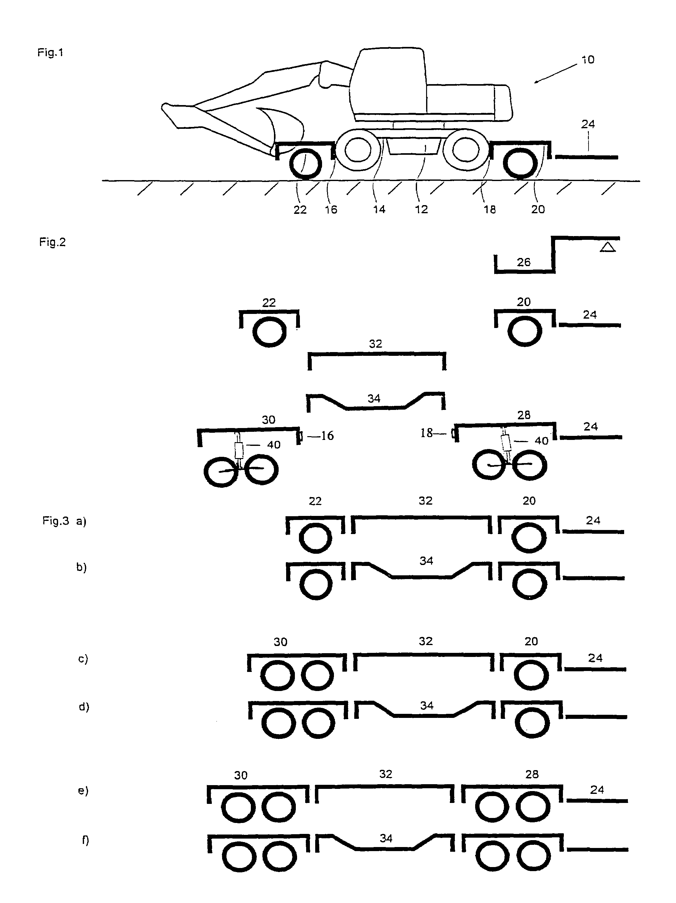 System for the transportation of construction machines, preferably excavators