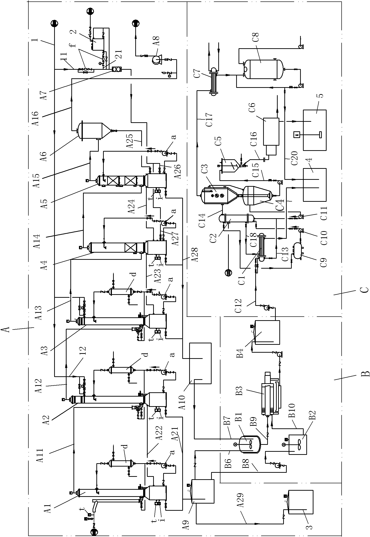 System for industrial waste gas treatment and salt regeneration